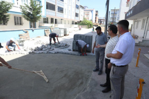 Başkan Çetin, Üstyapı Çalışmalarını İnceledi